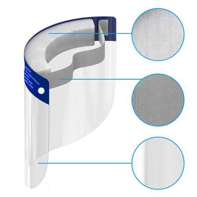 Adjustable Transparent Face Shield Splash-proof Ultra-light Full Face Mask Anti-Fog Anti-Droplets Hat Face Shield